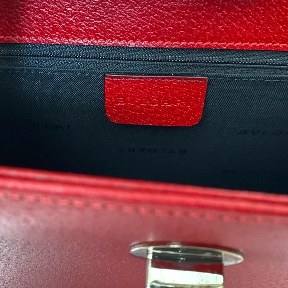 BVLGARI - Vintage - Red leather structured tote **35% OFF** - Picture 7 of 9